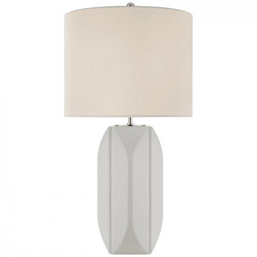 Visual Comfort & Co. Signature Collection Carmilla Table Lamp, 1-Light, Matte White, Cream Linen Shade, 28"H (KS 3630MWT-L CPTX7) 