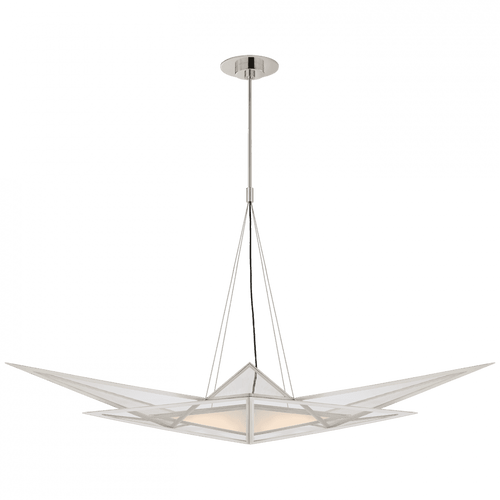 Visual Comfort & Co. Signature Collection Ori Linear Chandelier, LED, Polished Nickel, 55"W (KW 5650PN-CLG CPZQY) 