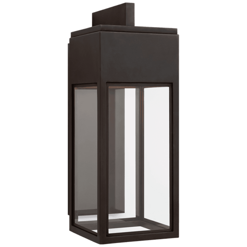 Visual Comfort & Co. Signature Collection Irvine Bracketed Outdoor Wall Lantern, LED, Bronze, Clear Glass, 18"H (CHO 2441BZ-CG CQ2N1) 