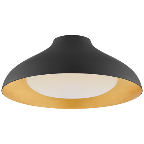 Agnes Flush Mount, LED, Matte Black, Soft White Glass, 18"W (ARN 4351MBK-SWG CQ2Q5)