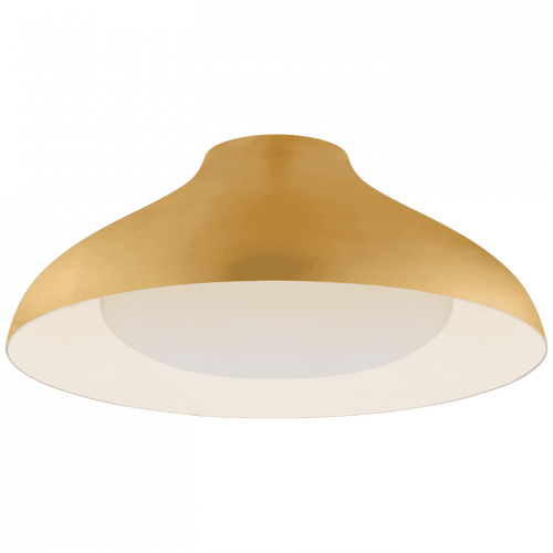 Visual Comfort & Co. Signature Collection Agnes Flush Mount, LED, Gild, Soft White Glass, 18"W (ARN 4351G-SWG CQ2Q6) 