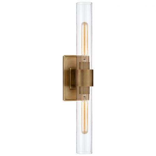 Presidio Bathroom Wall Sconce, 2-Light, Hand-Rubbed Antique Brass, Clear Glass, 23"H (S 2164HAB-CG CTZEU)
Visual Comfort & Signature Collection