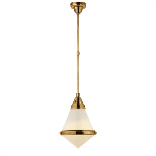 Visual Comfort & Co. Signature Collection Gale Small Pendant, 1-Light, Hand-Rubbed Antique Brass, Over All Height 45.75" (TOB 5155HAB-WG 2JUXY) 