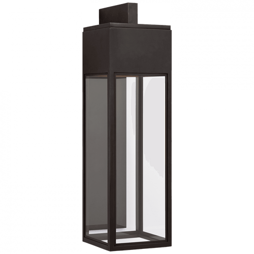 Visual Comfort & Co. Signature Collection Irvine Bracketed Outdoor Wall Lantern, LED, Bronze, Clear Glass, 35"H (CHO 2443BZ-CG CQ2N3) 