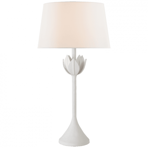 Visual Comfort & Co. Signature Collection Alberto Table Lamp, 1-Light, Plaster White, Linen Shade, 32.25"H (JN 3002PW-L CLW57) 
