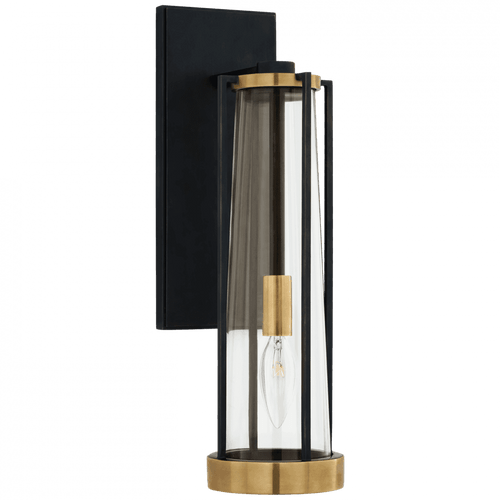 Visual Comfort & Co. Signature Collection Calix Wall Sconce, 1-Light, Bracketed, Bronze, Brass, Clear Glass, 16"H (TOB 2275BZ/HAB-CG CPYQV) 