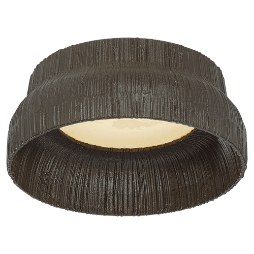 Visual Comfort & Co. Signature Collection Utopia Flush Mount, LED, Aged Iron, Fractured Glass, 5"W (KW 4030AI-FRG CHYD6) 