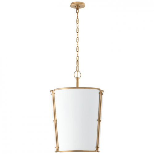 Hastings Pendant, 3-Light, Hand-Rubbed Antique Brass, 17.75"W (S 5647HAB-WHT CTZFH)