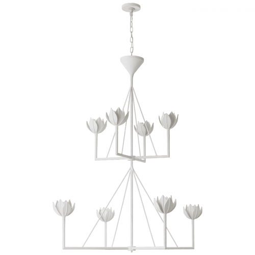 Visual Comfort & Co. Signature Collection Alberto Chandelier, 8-Light, Plaster White, 49"W (JN 5006PW CM12X) 