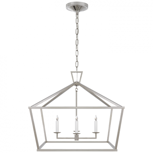 Darlana Lantern Pendant, 4-Light, Polished Nickel, 28"W (CHC 2187PN CLR6P)