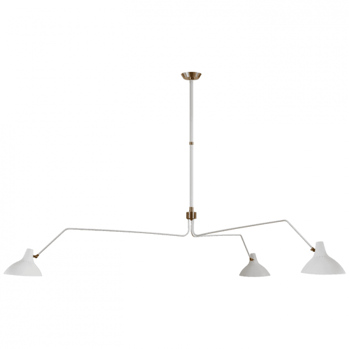 Visual Comfort & Co. Signature Collection Charlton Chandelier, 3-Light, White, 96"W (ARN 5007WHT CM015) 