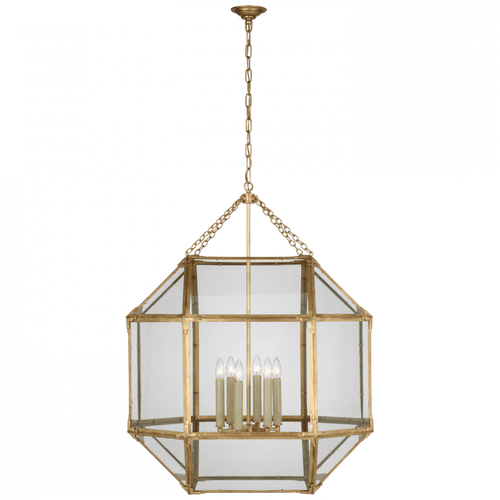 Visual Comfort & Co. Signature Collection Morris Grande Lantern, 6-Light, Gilded Iron, 39.25"H (SK 5034GI-CG CU2E8) 