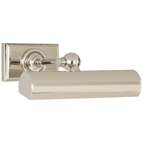 Visual Comfort & Co. Signature Collection Cabinet Maker's Picture Light, 1-Light, Polished Nickel, 8"W (SL 2704PN 28UT5) 
