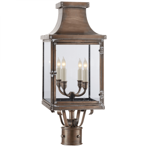 Visual Comfort & Co. Signature Collection Bedford Hanging Lantern, 4-Light, Natural Copper, 24.5"H (CHO 7820NC-CG 2UZVD) 