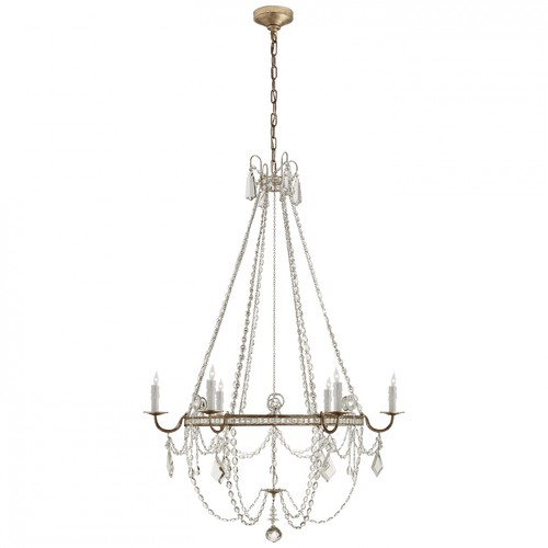 Visual Comfort & Co. Signature Collection Sharon Chandelier, 6-Light, Gilded Iron, 36"W (SP 5031GI-CG 2V5QL) 