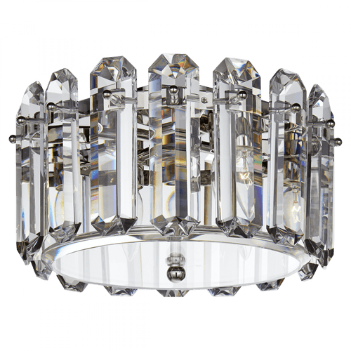 Visual Comfort & Co. Signature Collection Bonnington Flush Mount, 4-Light, Polished Nickel, Crystal, 14.25"W (ARN 4124PN-CG CHTK8) 