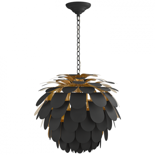 Cynara Chandelier, 1-Light, Matte Black, 29"W (CHC 5157MBK/G CHYDJ)