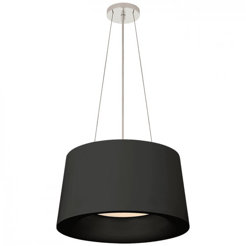 Visual Comfort & Co. Signature Collection Halo Drum Shade Pendant, 2-Light, Matte Black, 19"W (BBL 5089BLK CM02Z) 
