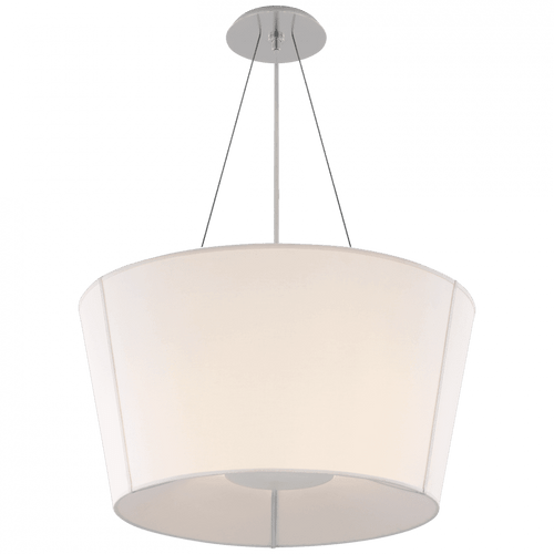 Visual Comfort & Co. Signature Collection Hoop Pendant, 2-Light, Soft Silver, 26"W (BBL 5115SS-L CM03E) 