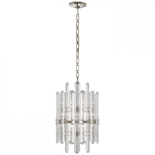 Visual Comfort & Co. Signature Collection Bonnington Chandelier, 12-Light, Polished Nickel, 16"W (ARN 5128PN CM00P) 