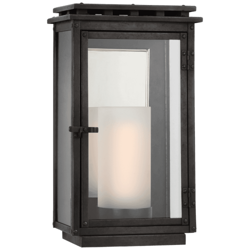 Visual Comfort & Co. Signature Collection Cheshire 3/4 Outdoor Wall Lantern, 1-Light, Aged Iron, Clear Glass, 12.25"H (CHO 2604AI-CG CQ1NU) 