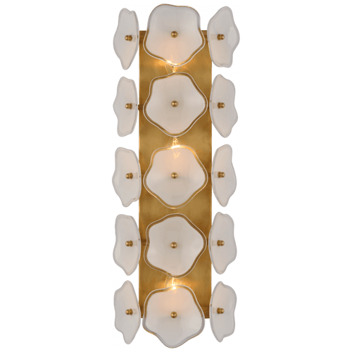 Visual Comfort & Co. Signature Collection Leighton Wall Sconce, 3-Light, Soft Brass, Cream Tinted Glass, 20.5"H (KS 2066SB-CRE CU4CD) 