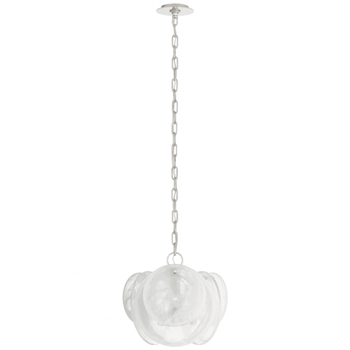 Visual Comfort & Co. Signature Collection Loire Petite Chandelier, 3-Light, Polished Nickel, 15.5"W (ARN 5453PN-WSG CQ2QW) 