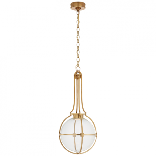 Gracie Medium Captured Globe Pendant, 1-Light, LED, Antique-Burnished Brass, 29.5"H (CHC 5478AB-CG CQ0R0)