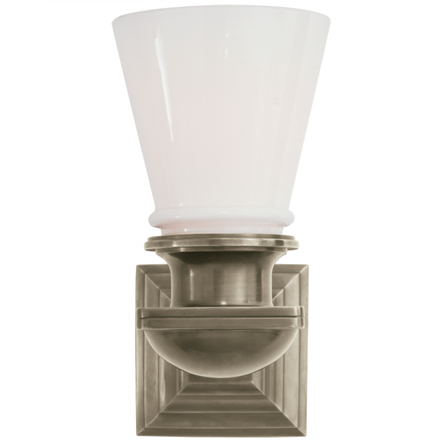 New York Subway Single Light, 1-Light, Antique Nickel, 5"W (SL 2151AN-WG 28TVX)
