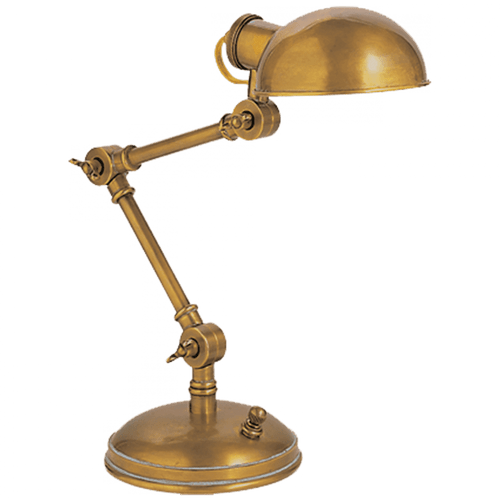 Visual Comfort & Co. Signature Collection The Pixie Desk Lamp, 1-Light, Hand-Rubbed Antique Brass, 18.5"H (SL 3025HAB 28WRJ) 