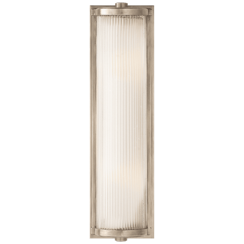 Visual Comfort & Co. Signature Collection Dresser Bathroom Wall Sconce, 2-Light, Antique Nickel, Frosted Glass, 18"H (TOB 2141AN-FG 2CVGN) 