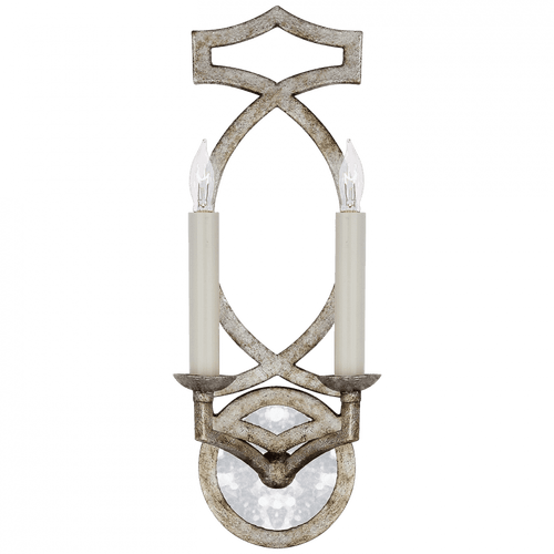 Visual Comfort & Co. Signature Collection Brittany Wall Sconce, 2-Light, Venetian Silver, 15.75"H (NW 2311VS 2UZX8) 