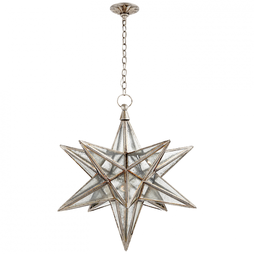 Moravian Star Pendant, 1-Light, Burnished Silver Leaf, 30"W (CHC 5212BSL-AM 2MYH8)