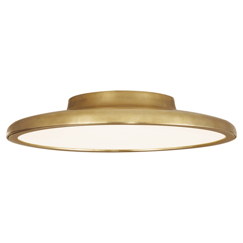 Visual Comfort & Co. Signature Collection Dot Flush Mount, LED, Natural Brass, 13.75"W (PB 4000NB CHVHX) 