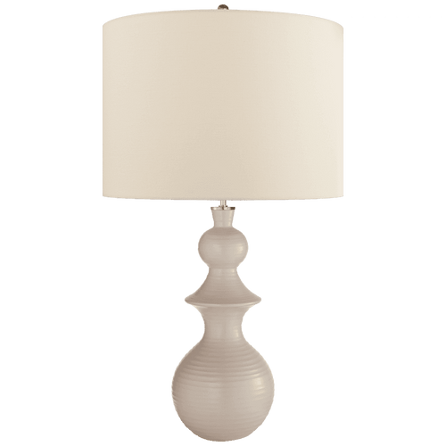Visual Comfort & Co. Signature Collection Saxon Table Lamp, 1-Light, Blush, Cream Linen Shade, 37.75"H (KS 3617BLS-L C_UJD) 
