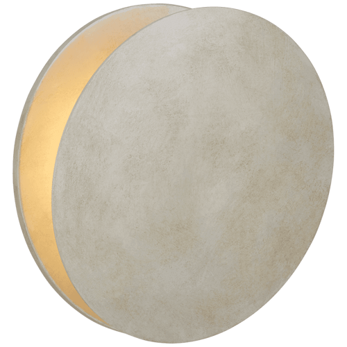 Visual Comfort & Co. Signature Collection Gabriela Wall Sconce, Round, LED, Burnished Silver Leaf, 12"H (ARN 2450BSL CLY3K) 