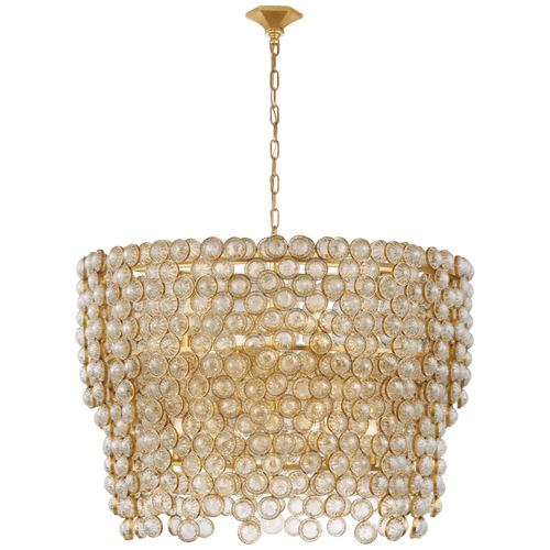 Visual Comfort & Co. Signature Collection Milazzo Chandelier, 12-Light, Gild, Crystal, 35.75"W (JN 5232G/CG CPTWM) 