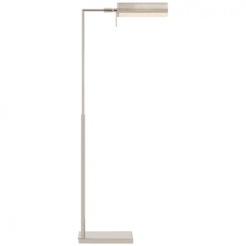 Visual Comfort & Co. Signature Collection Precision Pharmacy Floor Lamp, 1-Light, Polished Nickel, White Glass, 47.5"H (KW 1062PN-WG CPUVD) 