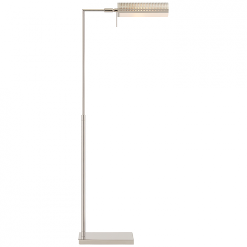 Precision Pharmacy Floor Lamp, 1-Light, Polished Nickel, White Glass, 47.5"H (KW 1062PN-WG CPUVD)