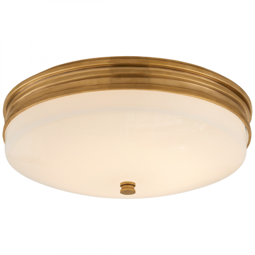 Launceton Flush Mount, LED, Antique Burnished Brass, White Glass, 12.75"W (CHC 4601AB-WG CPZRP)