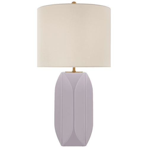 Visual Comfort & Co. Signature Collection Carmilla Table, 1-Light, Lilac, Linen Shade, 27.75"H (KS 3630LLC-L CTVJ5) 