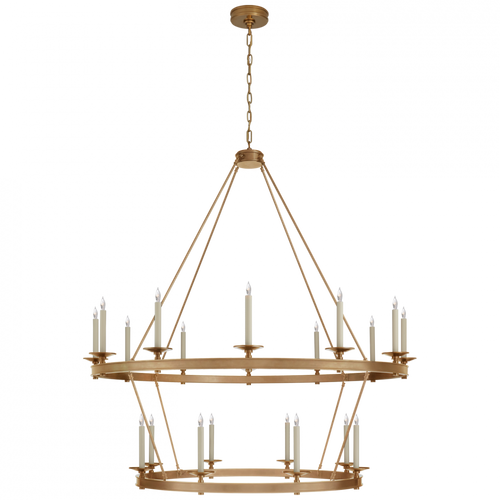 Launceton Chandelier, 20-Light, Antique Burnished Brass, 53.25"W (CHC 1608AB CTWKP)