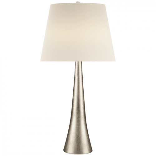 Visual Comfort & Co. Signature Collection Dover Table Lamp, 1-Light, Burnished Silver Leaf, Linen Shade, 34.75"H (ARN 3002BSL-L 2K3P0) 