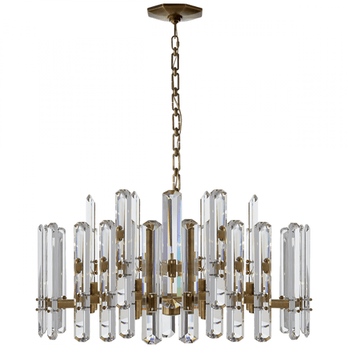 Visual Comfort & Co. Signature Collection Bonnington Chandelier, 18-Light, Hand-Rubbed Antique Brass, 32"W (ARN 5125HAB-CG 2V5RJ) 