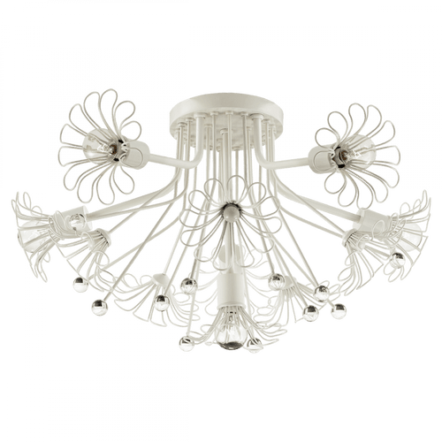 Visual Comfort & Co. Signature Collection Keaton Bouquet Flush Mount, 6-Light, Light Cream, 22.75"W (KS 4311LC 2V6PZ) 