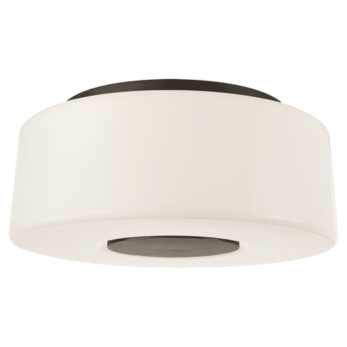 Visual Comfort & Co. Signature Collection Acme Flush Mount, 3-Light, Bronze, White Glass, 16.25"W (BBL 4106BZ-WG CHUG9) 