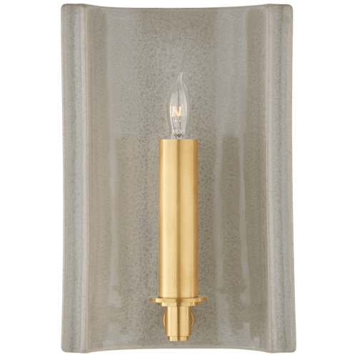 Visual Comfort & Co. Signature Collection Leeds Wall Sconce, 1-Light, Rectangle, Shellish Gray, 10.5"H (CS 2609SHG CM106) 