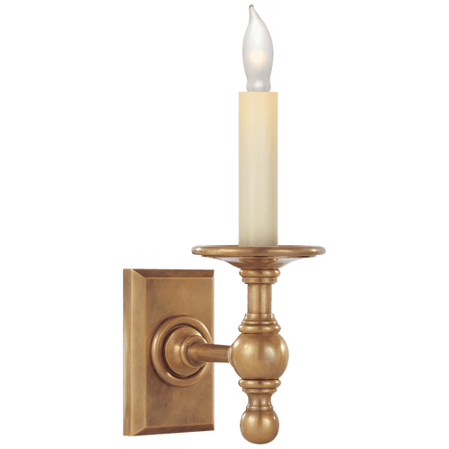 Visual Comfort & Co. Signature Collection Library Classic Wall Sconce, 1-Light, Hand-Rubbed Antique Brass, 8"H (SL 2813HAB 28UU0) 