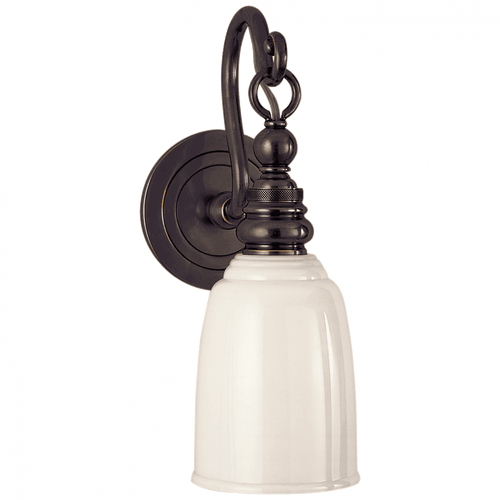 Visual Comfort & Co. Signature Collection Boston Loop Arm Wall Sconce, 1-Light, Bronze, 12.5"H (SL 2934BZ-WG 28VUM) 