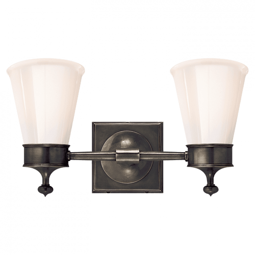 Visual Comfort & Co. Signature Collection Siena Double Wall Sconce, 2-Light, Bronze, 8.25"H (SS 2002BZ-WG 2FY4K) 
